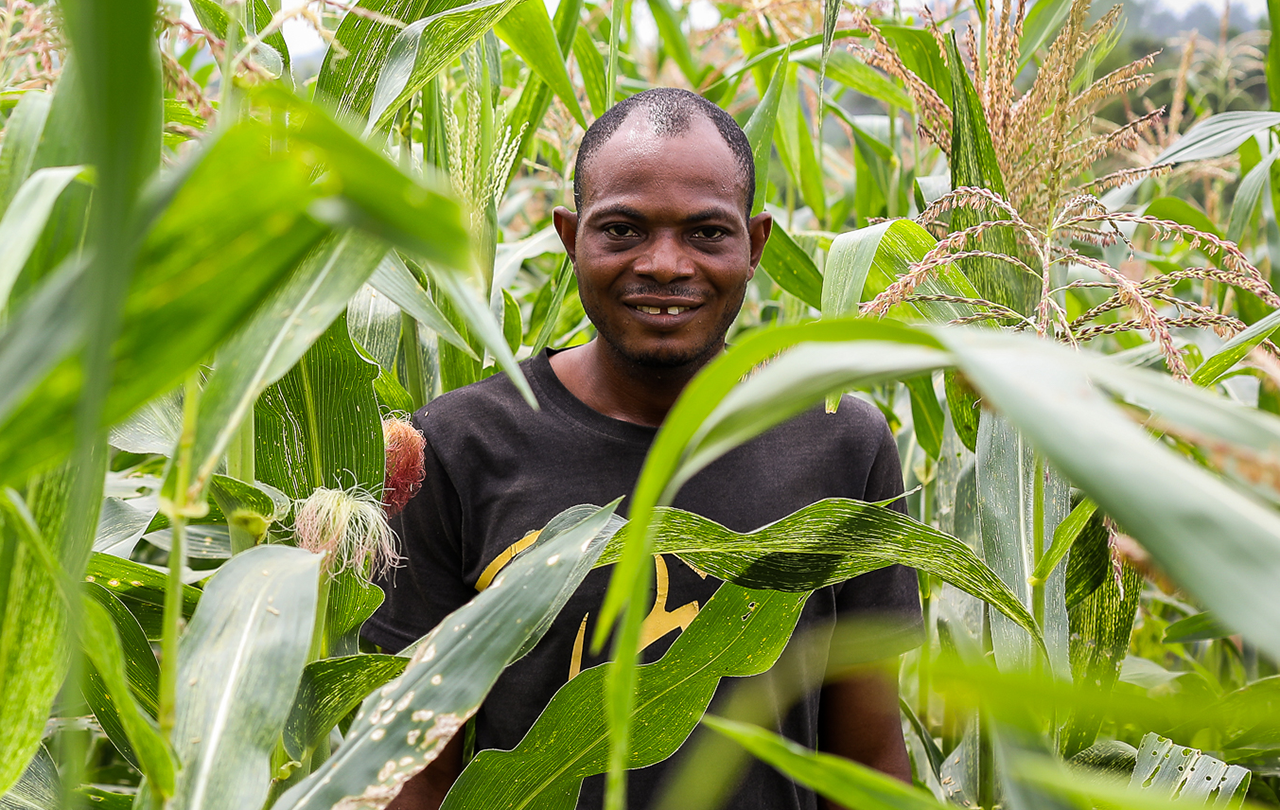 Farmer in field